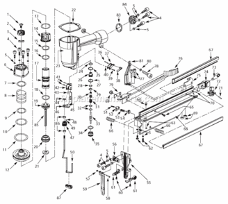 Page A Diagram and Parts List for IFN06400AV  Campbell Hausfeld Nailer